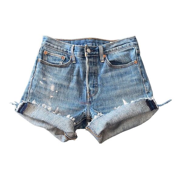 Levi's Blue Jean Shorts for Women - Picture 9 of 16